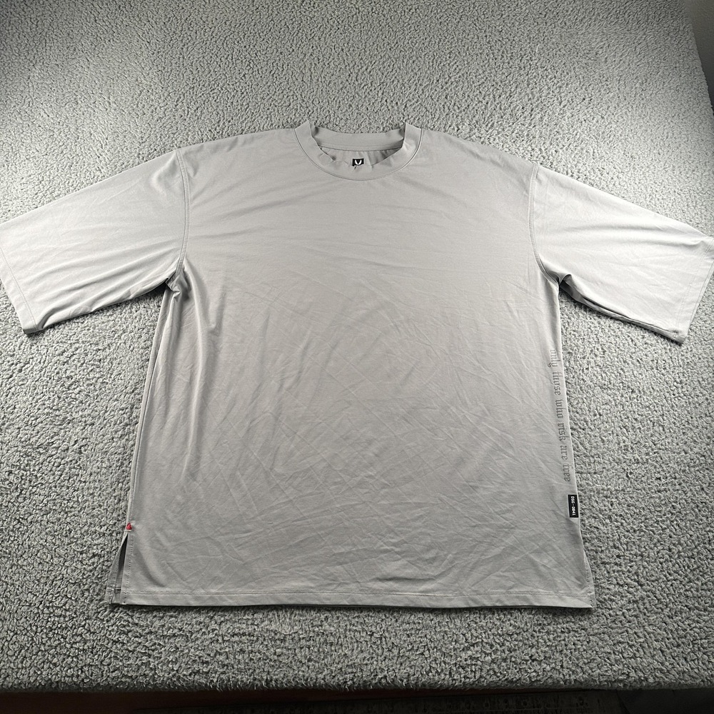 ASRV Shirt Mens L Gray Crewneck Lightweight Stretch Athletic Training DSG-0841